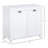 Tilt-Out Laundry Sorter Bathroom Cabinet, White
