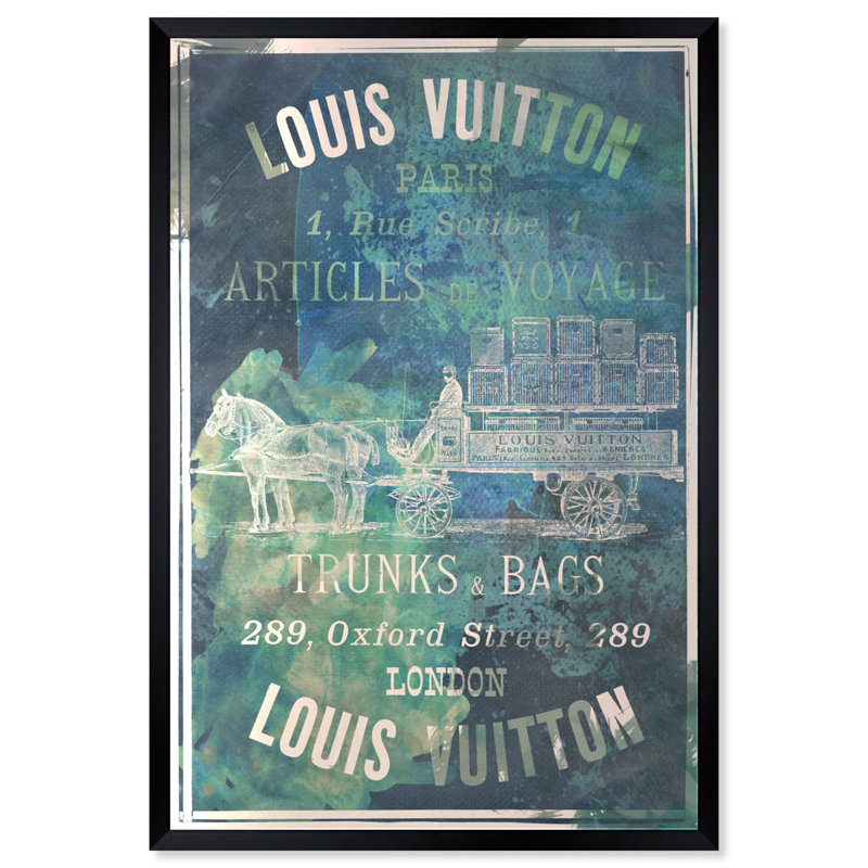 Articles de mode et glamour sur les panneaux routiers - Impression sur toile, Impression encadrée, H 15 po x l 10 po, Noir