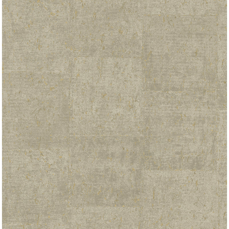Laval Faux Concrete 10.06m x 52.07cm Semi-Gloss Paste the Wall Wallpaper Roll, Khaki