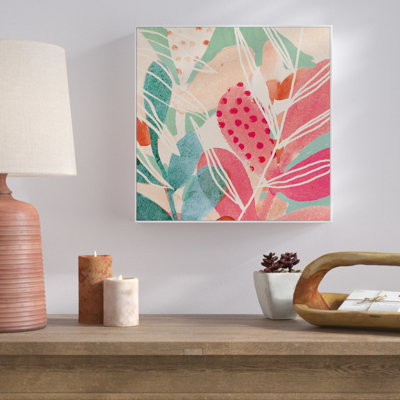 « tropical assemblage iii », reproduction de peinture acrylique sur toile