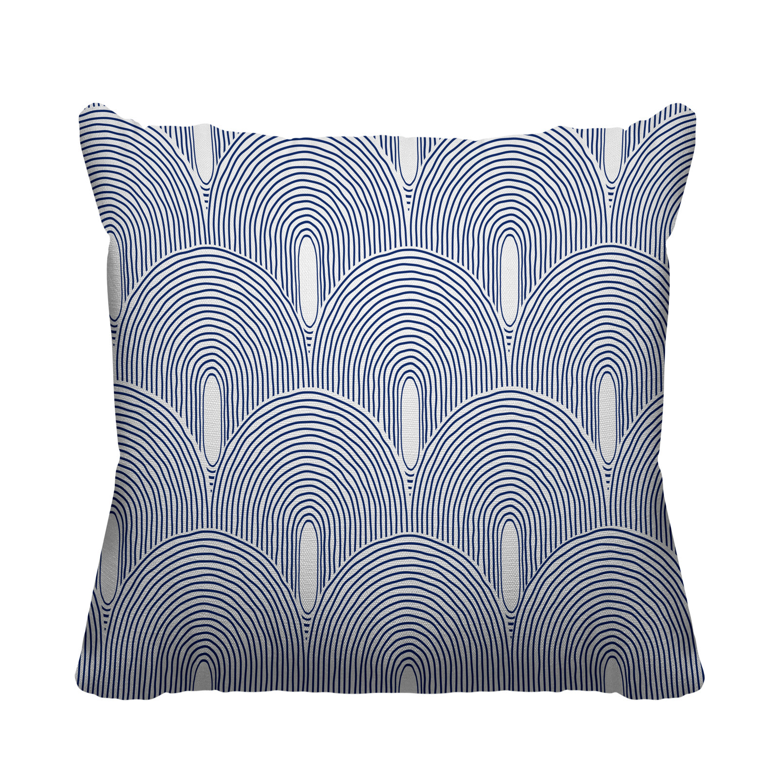 Limpo Starburst Indoor/Outdoor Throw Pillow, 18"H x 18"W, Navy Blue, Square