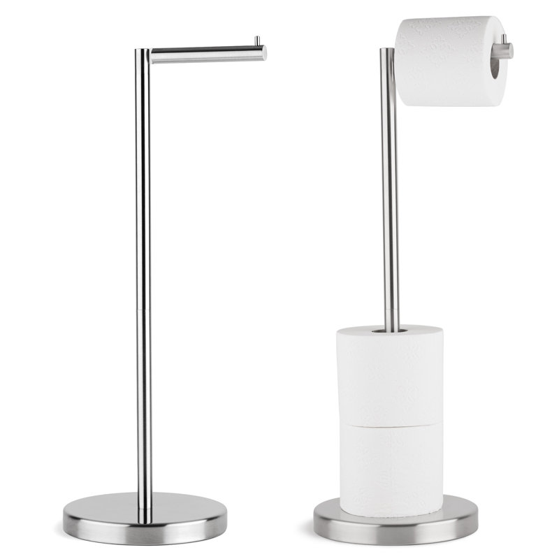 Porte-papier hygiénique sur pied, Acier brossé