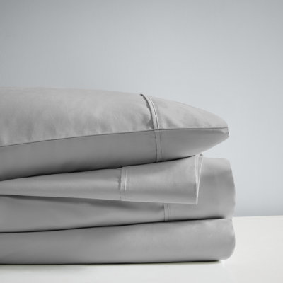 1000 Thread Count Grey HeiQ Smart Temperature Anti-Microbial Cotton Blend 4-Piece King Sheet Set