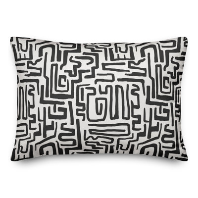 Coussin Black Maze Lines
