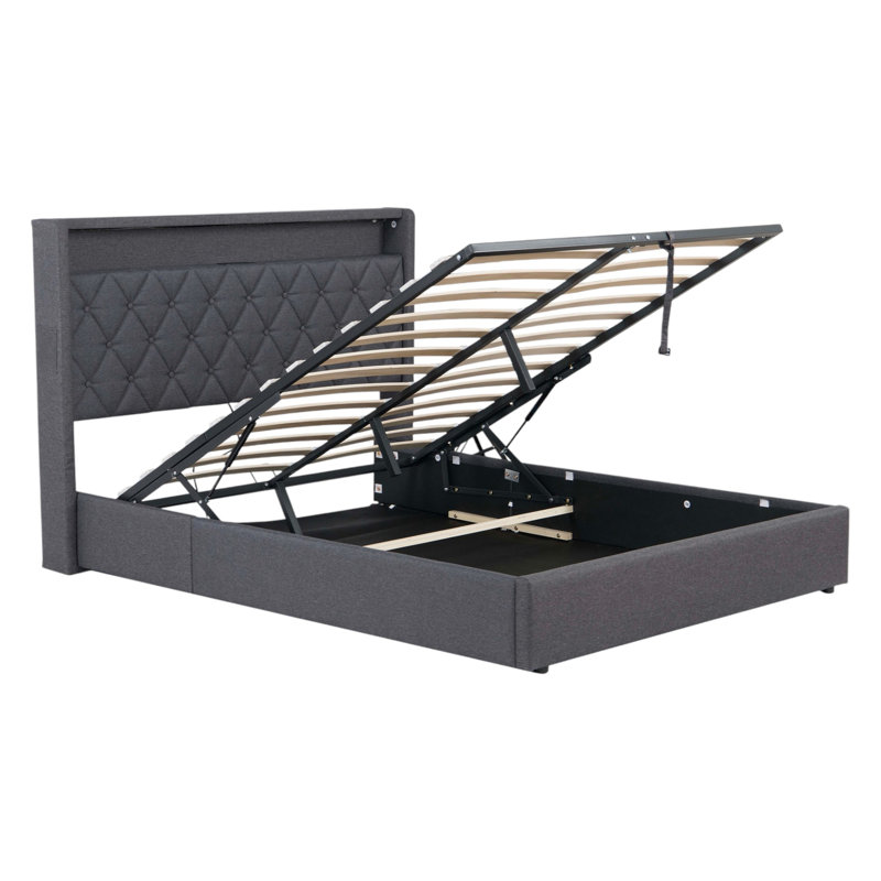 Devantae Upholstered Ottoman Storage Bed, King (5')