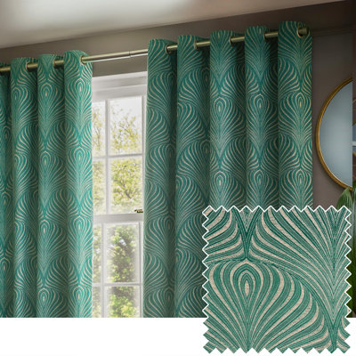 Gatsby Geometric Jacquard Eyelet Curtians