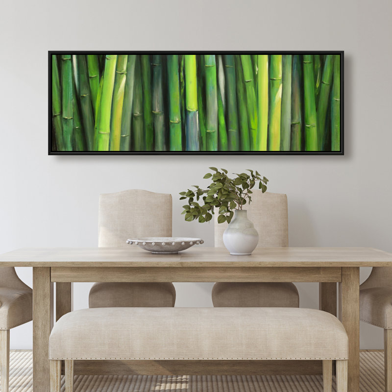 Bambou, reproduction sur toile, H 20 po x l 60 po