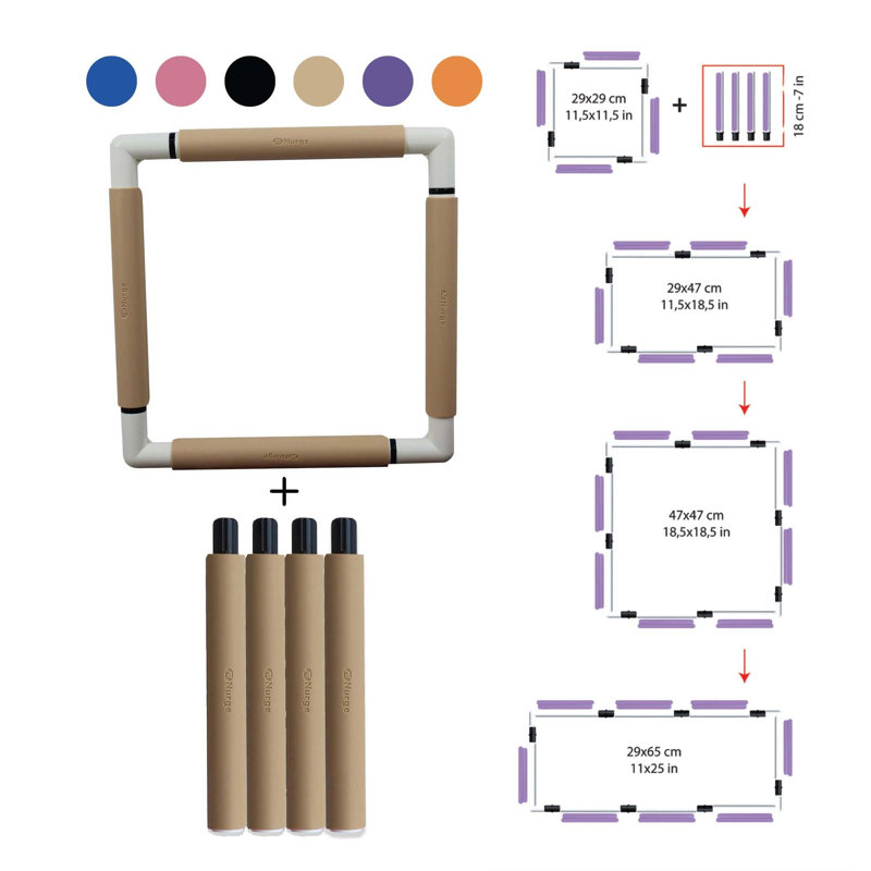 Nurge Embroidery Snap Frame 270-2 Purple