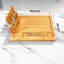 Bamboo Cheese Board Gift Set – Charcuterie Serving Tray With Cutlery For Entertaining