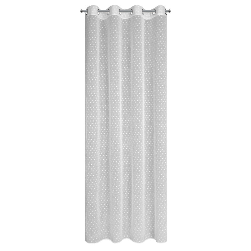 Mishti Eyelet Semi Sheer Curtain, White