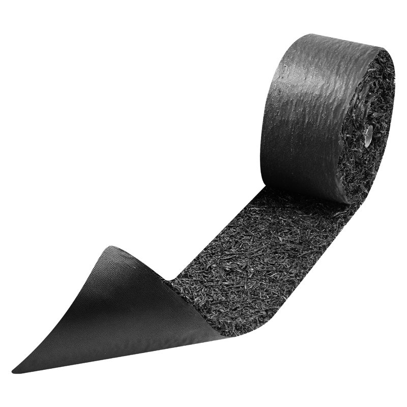 Rubber Mulch Mat Roll, 96 x 24 in Recycled Rubber Mulch Mat, 0.5 Thick Cuttable, Reduced Weed Growth, Natural-Looking Weed Barrier Mat, Permanent Walkway Pathway for Landscaping