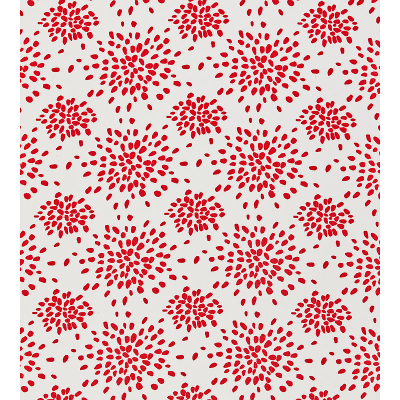 FIREWORKS COTTON PRINT, Red/White