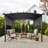Outdoor Pergola Patio Gazebo,Retractable Shade Canopy,Steel  Frame Grape Gazebo,Sun Shelter Pergola For Gardens,Terraces,Backyard