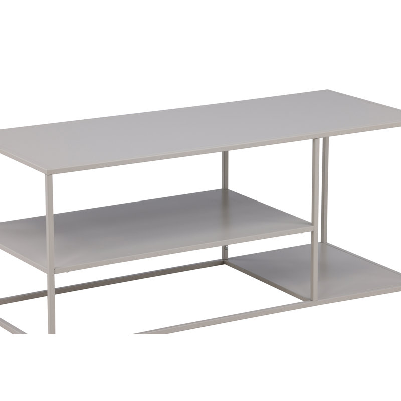 Febiya Frame Coffee Table with Storage, Beige