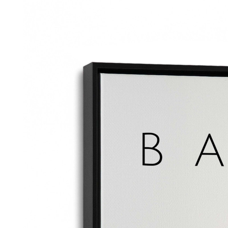 Impression sur toile Bauhaus, Cadre flottant noir satiné, H 18,75 po x l 12,75 po x P 1,75 po