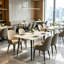 5 Piece Dining Table Set For 4, Modern 120cm Rectangle Marble Dining Table And Leather Dining Chairs 4, Kitchen Table And Chairs For 4, For Kitchen Dining Room-132790208-132790209
