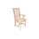 Chaise avec accoudoirs à dossier en lattes de bois massif Forestburgh