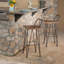 Tabouret industriel en bois et en métal
