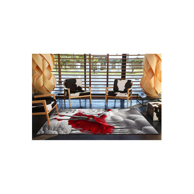 Tapis tissé à motif floral