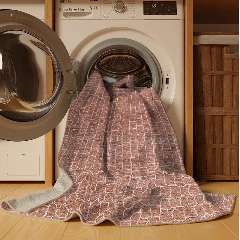 Tapis marocain tissé à la machine, Rectangle de 2 pi x 3 pi