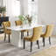 Ensemble de salle à manger rectangulaire à double piédestal avec table de salle à manger de style crème-74849810-74849811