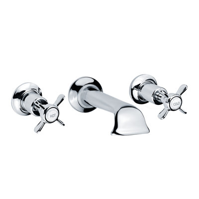 Classic Wall Mounted Optional Bathroom Faucet with Drain Assembly