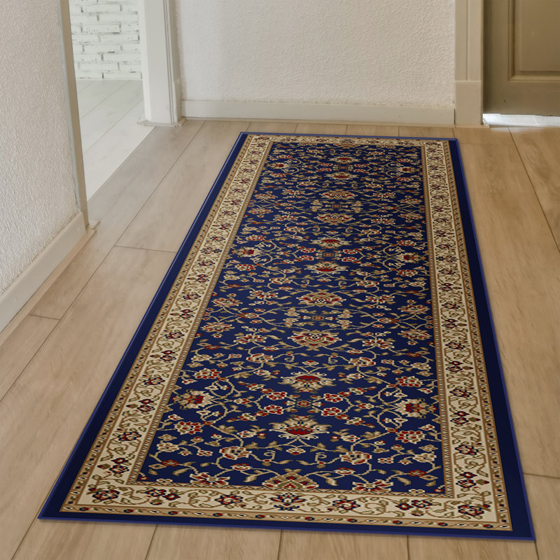 Weisgerber Oriental Blue Navy Indoor Area Rug, Runner 2'2" x 7'7"