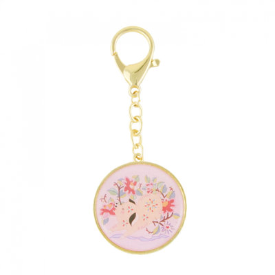Feng Shui Import 2'' W Gold/Beige Key Chain