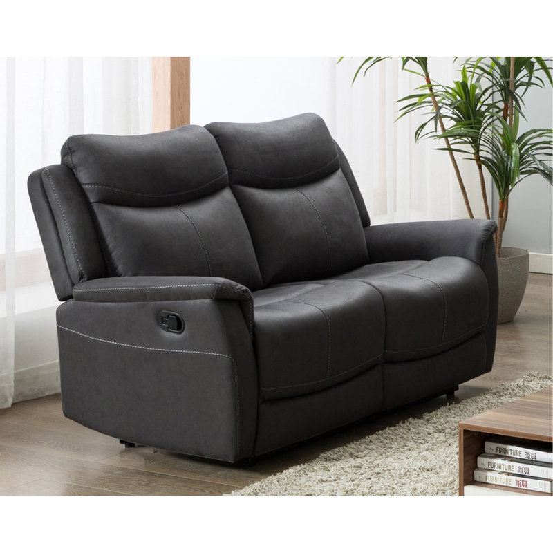 Winbush Reclining Loveseat, Dark Grey