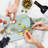 Ambesonne Paris Tempered Glass Cutting Board Floral Eiffel Tower Layout White Multicolor