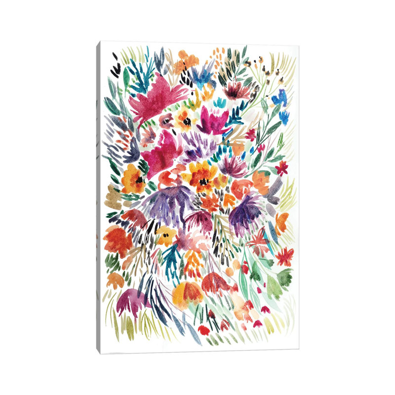 Floral Field II by Albina Bratcheva - Wrapped Canvas Gallery-Wrapped Canvas Giclée, 30.48 cm H x 45.72 cm W