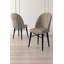 Ensemble de chaises modernes 6 pièces, cappuccino et noir | Cadre 100% métal, pieds en bois, 17,3 po x 37,8 po x 16,5 po | Tissu Babyface, dossier en mousse à 18 bandes et siège en mousse à 22 bandes | Élégant et confortable pour la salle à manger ou le bureau-2118110250-2118110252-2118110255