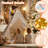 Wilwolfter Playhouse for Kids, Foldable Play Tent with Colorful Flags & Star Lights, Indoor Play Tent for Girls & Boys