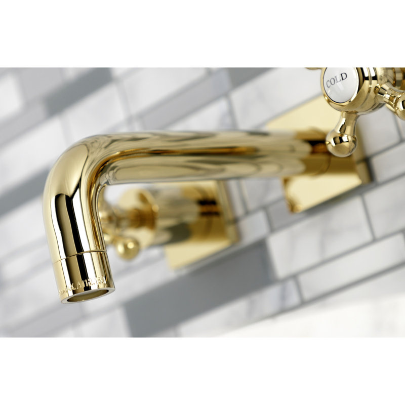 Robinet de salle de bain mural Metropolitan, Laiton poli