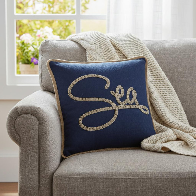 Embroidered Throw Pillow
