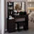 41" Large Left-Sided Vanity Set With LED Mirror & Cushioned Stool – Touch Control, 3-Color Lighting, Multi-Layer Storage – Modern Dresser For Spacious Bedrooms