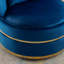 Fauteuil pivotant à 360 degrés en velours bleu avec tissu doux et base pour bureau à domicile