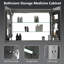 Armoire à pharmacie de salle de bain avec miroir, douille et tablettes réglables l 40 po x H 30 po, à intensité variable, antibuée