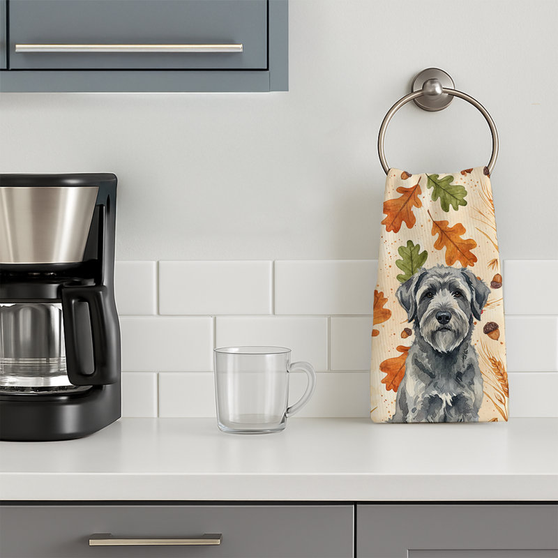 Serviette de cuisine grise Bouvier des Flandres, Bouvier des Flandres gris