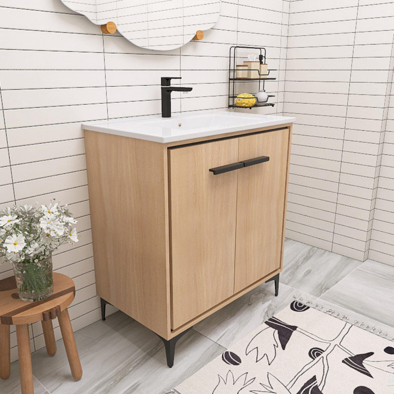 Meuble-lavabo simple avec plateau 30,34 Ahniah