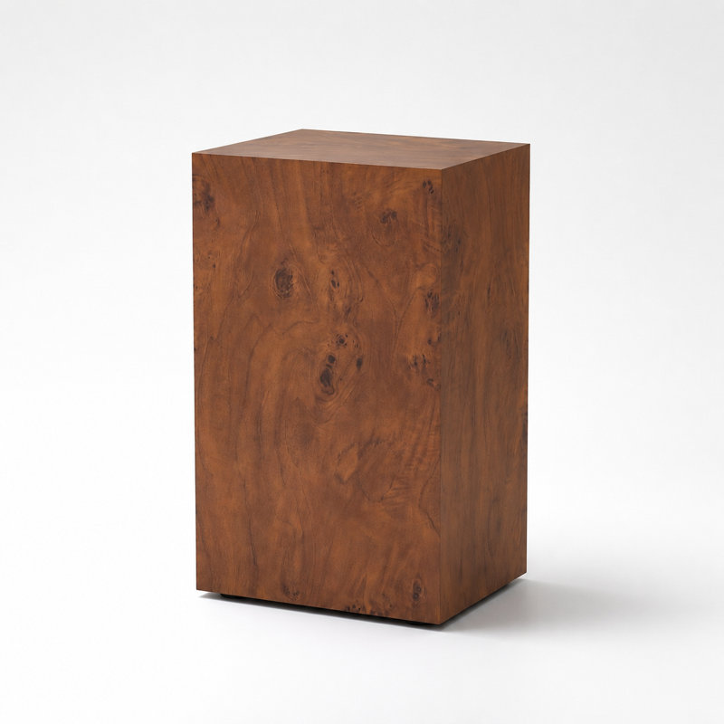 Table basse d'appoint en placage de noyer et panneau de fibres à densité moyenne Burl