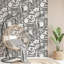 Black and White Classical Statue Sketch Wallpaper-1328257793