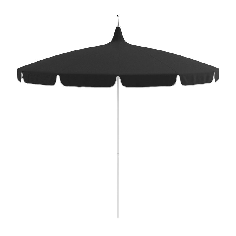 Parasol de marché en forme de pagode anodisé argent 8,5 pieds, Noir