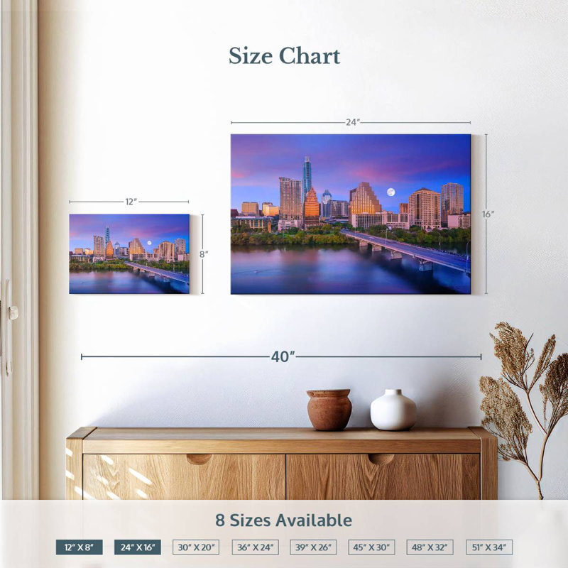 Sireci Austin, 16" H x 24" W