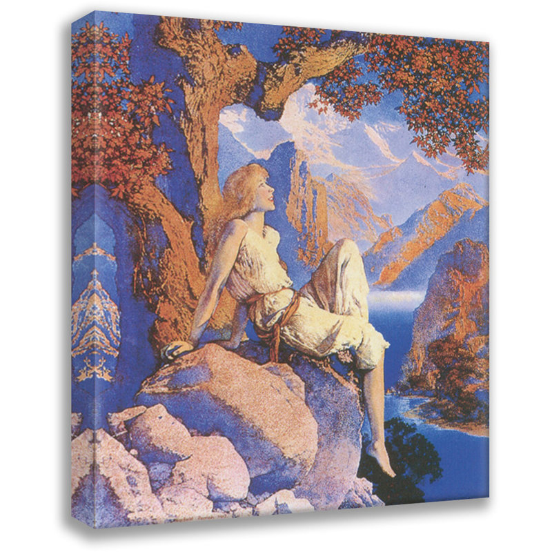«And the Night is Fled» par Maxfield Parrish, toile tendue avec châssis, H 24 po x l 17 po