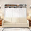 Grand lit - Maximisez l'utilisation de l'espace. Multifonctionnel et fonctionnel. Fabriqué en contreplaqué. Rangement inclus. Facile à utiliser. Assemblage requis. Aucun matelas inclus-18437884-18437887