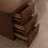 Nut-brown Rectangular Solid Wood with 3 drawers desk-109513977