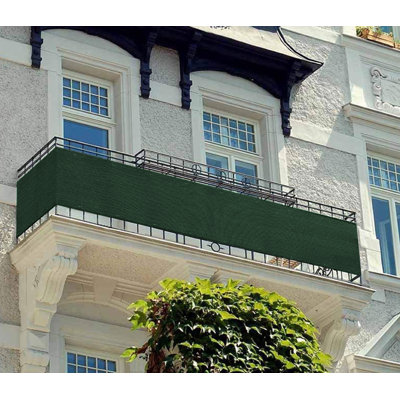 Housse d'intimité pour balcon (noir)
