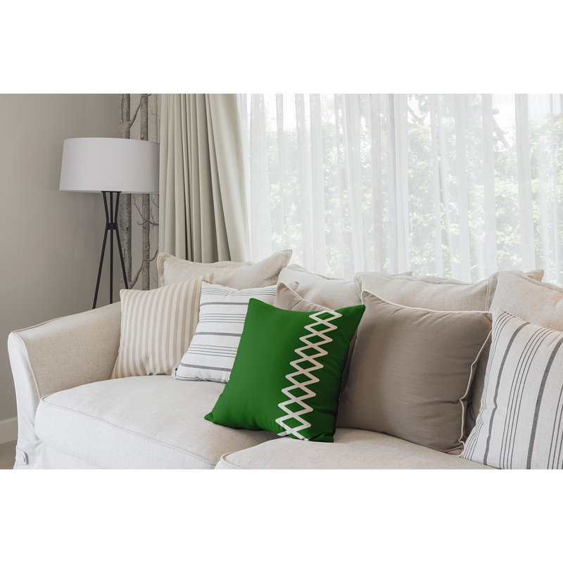 Coastal Calm Square Pillow Cover & Insert, Green, 16" H x 16" W