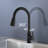 Single Handle Pull Down Sprayer Kitchen Faucet in Matte Black-111996123